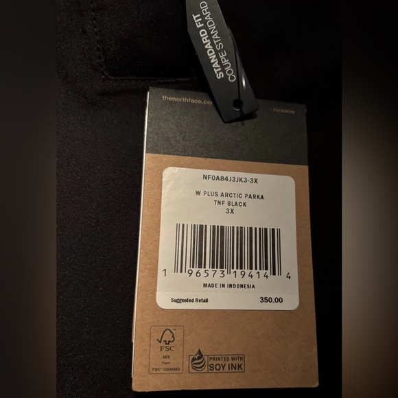 THE NORTH FACE 💅❄️ Arctic Women's Black 600 Down Parka Coat Plus Size 2X 3X - Picture 4 of 16